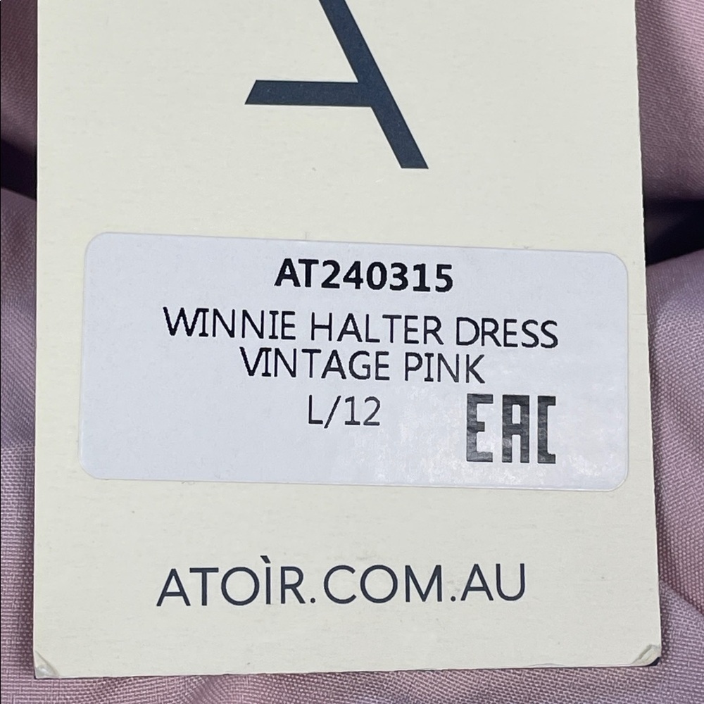 NWT Atoir Winnie Halter Dress Mini Vintage Pink Floral Jacquard Sz 8 - Picture 9 of 15